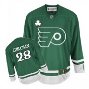 Reebok Philadelphia Flyers NO.28 Claude Giroux Men's Jersey (Green Authentic St Patty's Day)