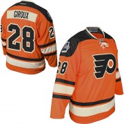 Reebok Philadelphia Flyers NO.28 Claude Giroux Men's Jersey (Orange Premier Official Winter Classic)