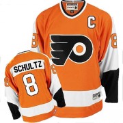CCM Philadelphia Flyers NO.8 Dave Schultz Men's Jersey (Orange Authentic Throwback)
