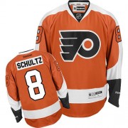 Reebok Philadelphia Flyers NO.8 Dave Schultz Men's Jersey (Orange Authentic Home)