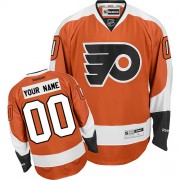 Reebok Philadelphia Flyers Men's Orange Premier Home Customized Jersey