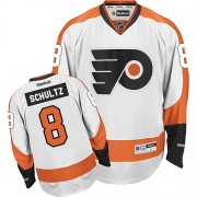 Reebok Philadelphia Flyers NO.8 Dave Schultz Men's Jersey (White Authentic Away)