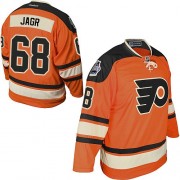 Reebok Philadelphia Flyers NO.68 Jaromir Jagr Men's Jersey (Orange Authentic Official Winter Classic)