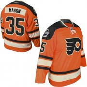 Reebok Philadelphia Flyers NO.35 Steve Mason Men's Jersey (Orange Authentic Official Winter Classic)