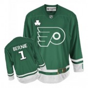 Reebok Philadelphia Flyers NO.1 Bernie Parent Men's Jersey (Green Authentic St Patty's Day)