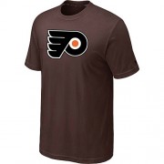 Philadelphia Flyers Mens Team Logo Short Sleeve T-Shirt - Brown