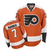 Reebok Philadelphia Flyers NO.7 Bill Barber Men's Jersey (Orange Premier Home)