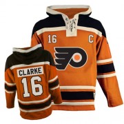 Old Time Hockey Philadelphia Flyers NO.16 Bobby Clarke Men's Jersey (Orange Premier Sawyer Hooded Sweatshirt)