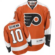 Reebok Philadelphia Flyers NO.10 Brayden Schenn Men's Jersey (Orange Authentic Home)