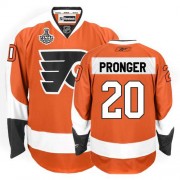 Reebok Philadelphia Flyers NO.20 Chris Pronger Men's Jersey (Orange Authentic Home Stanley Cup Finals)